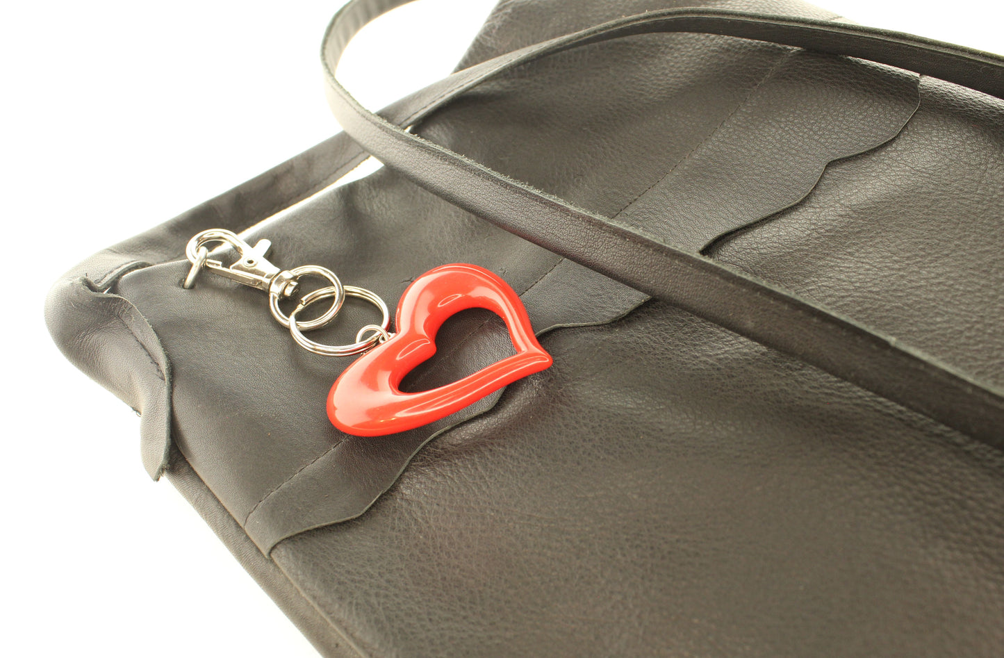 50mm x 52mm Scarlet Heart Zip Charm, made in USA, each