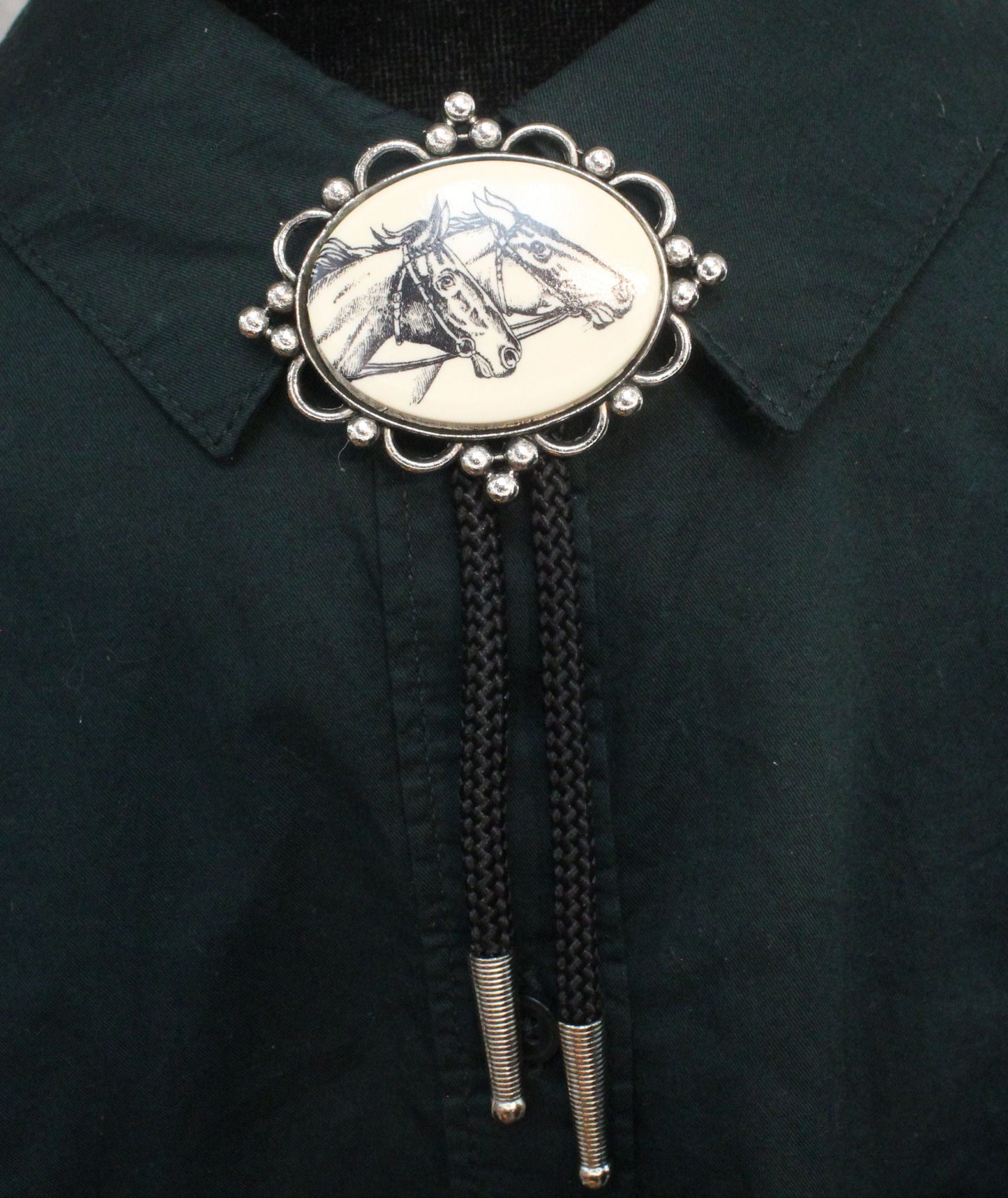 47mm x 56mm Spirit of the Herd Bolo Tie, 36" cord, made in USA, each