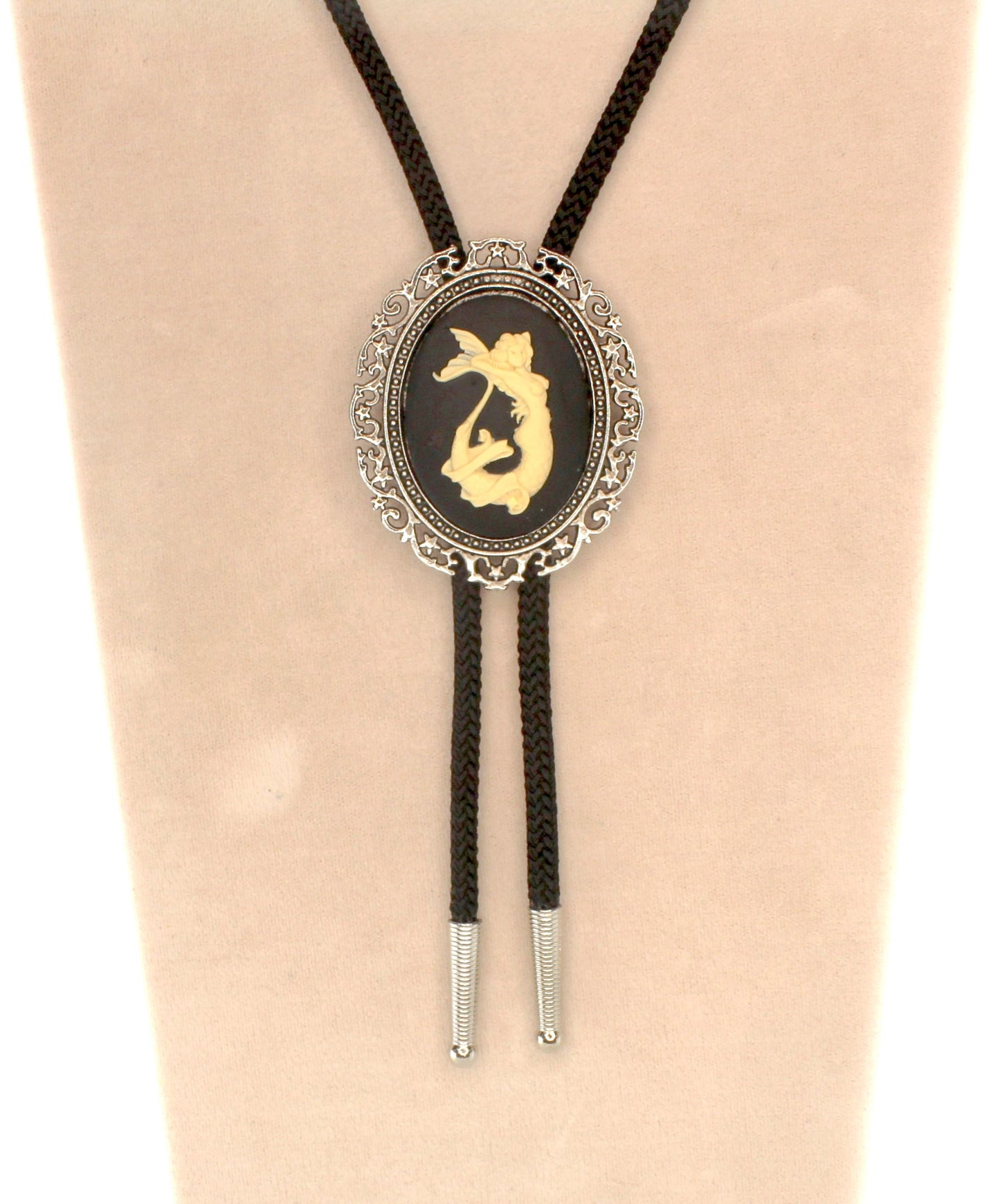 57mm x 48mm Enchanted Siren Bolo Tie, 36" cord, made in USA, each