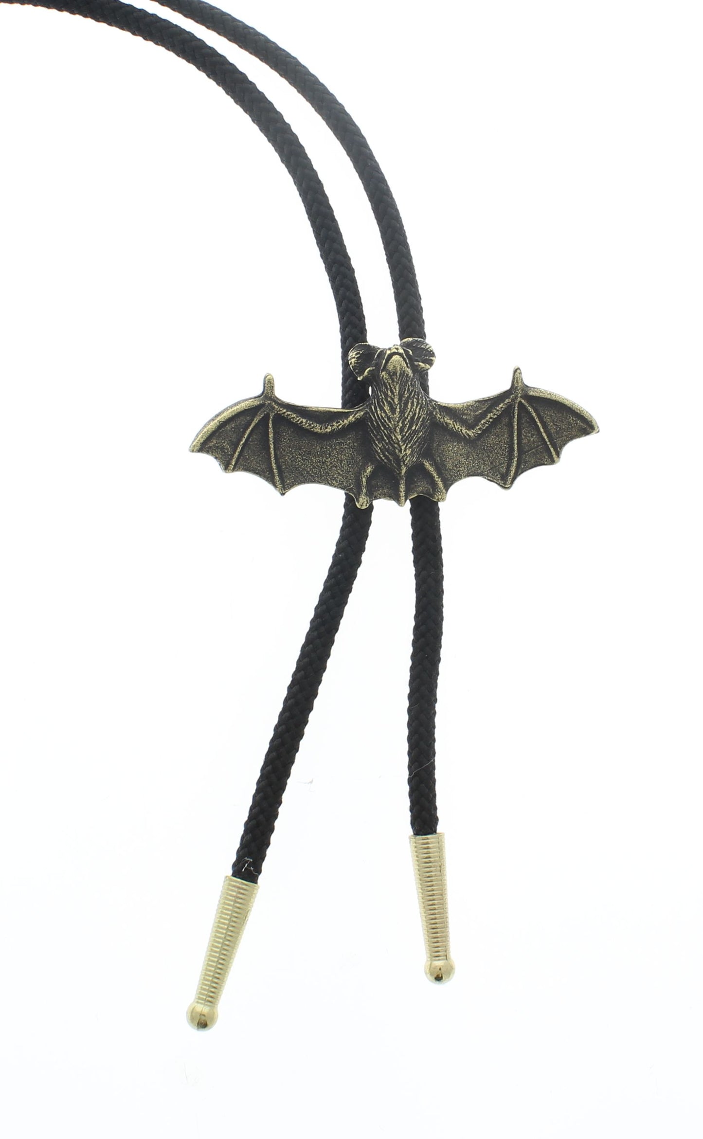 Bat Bolo Tie, Silver, or Antique Gold, sold by each