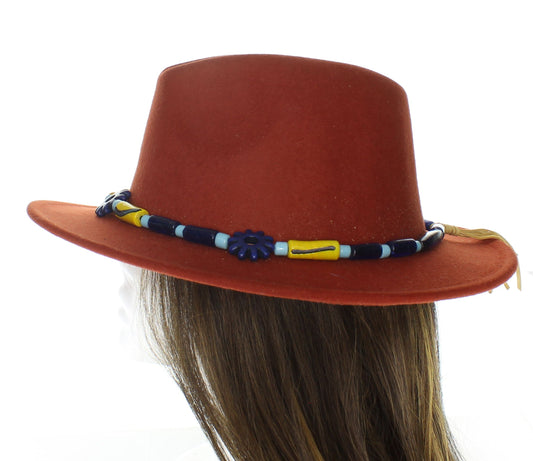 Multi-colored beaded hat bands, sold each