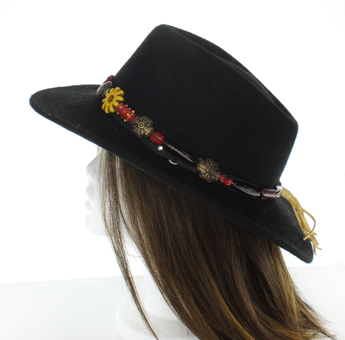 Multi-colored beaded hat bands, sold each