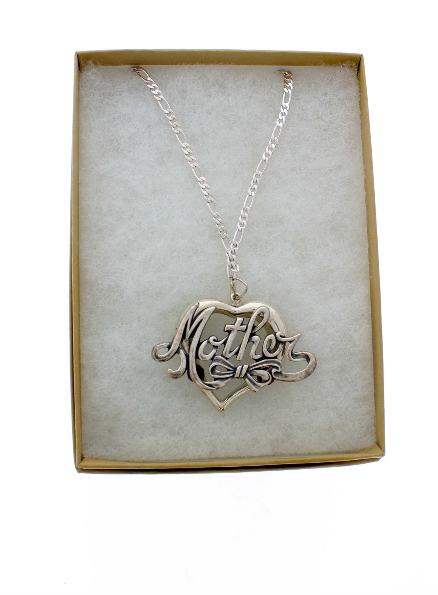 37mm x 52mm Heartfelt Mother Pendant Necklace w/ Gift Box, made in USA, each