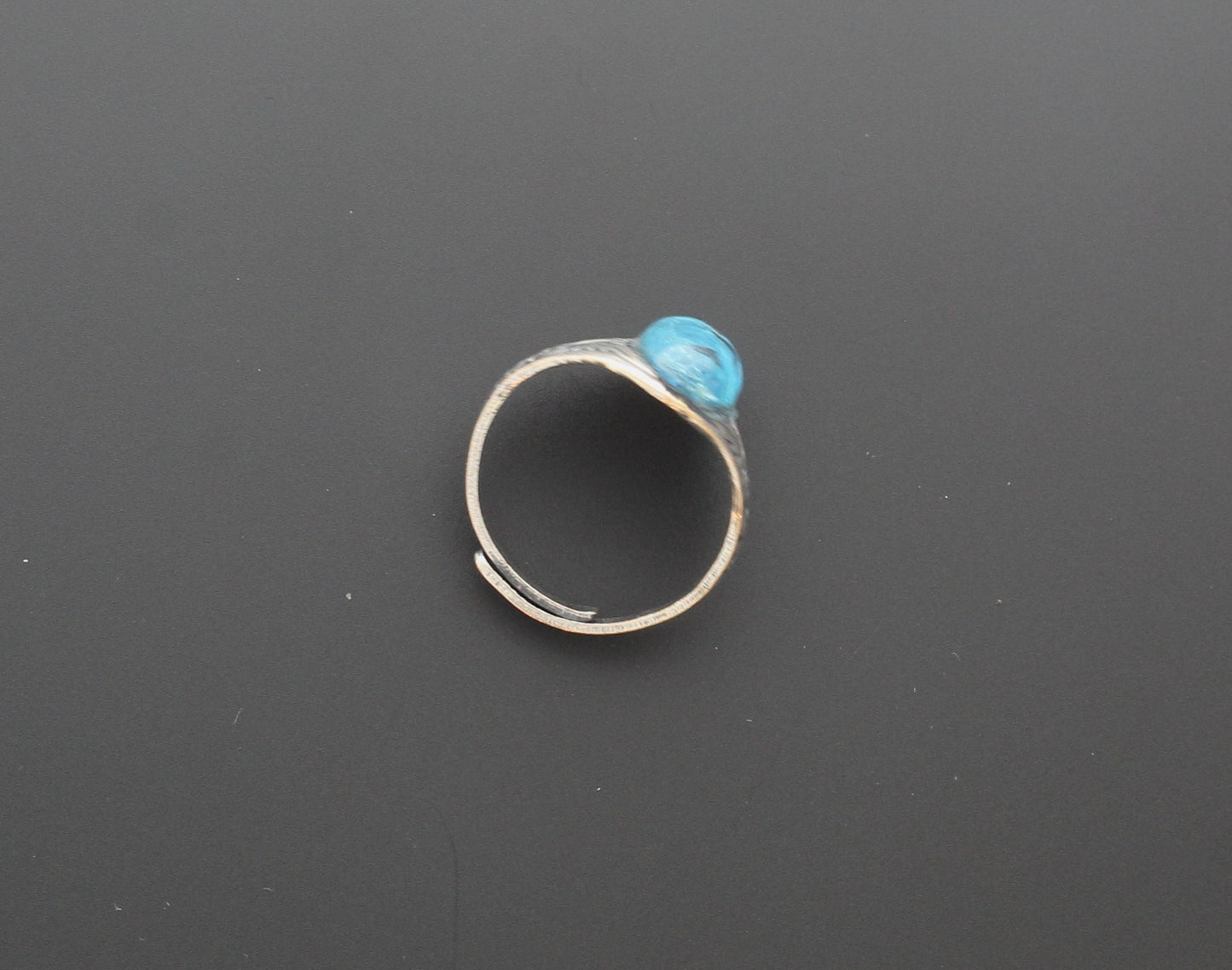 Sky Blue Oval Stone Western Ring – Vintage-Inspired Filigree Band, made in USA, each