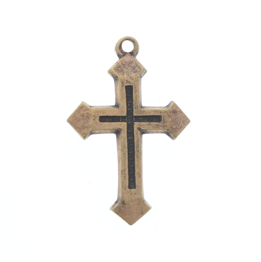 21mm x 16mm Coptic Cross Charms Classic Copper, Antique Nickel, Antique Gold, pack of 6