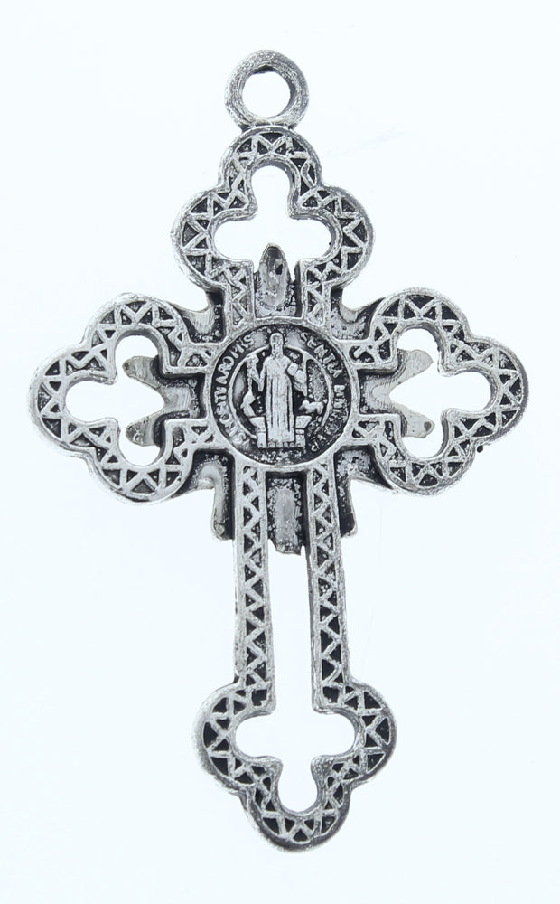 58mm Spanish Cross Charm Pendant, Classic silver, Pack of 4