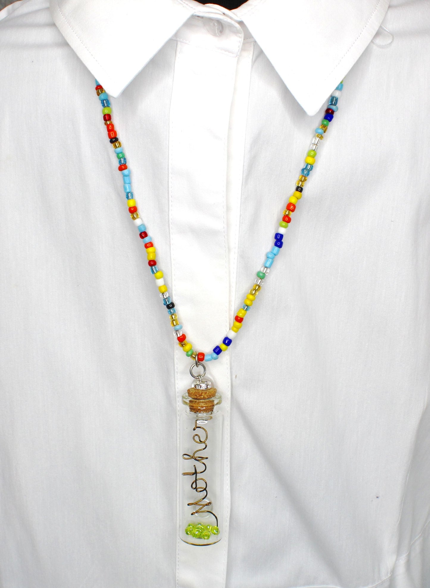 80mm x 22mm Color of Love-Mother Necklace, made in USA, each