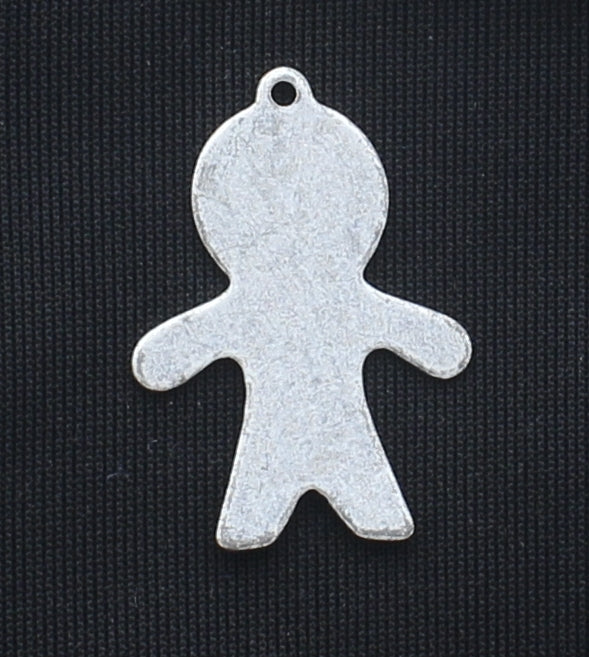 18x25mm Bright Gold, Antique Gold, Classic Silver Finish Boy Silhouette Charm, pkg/6
