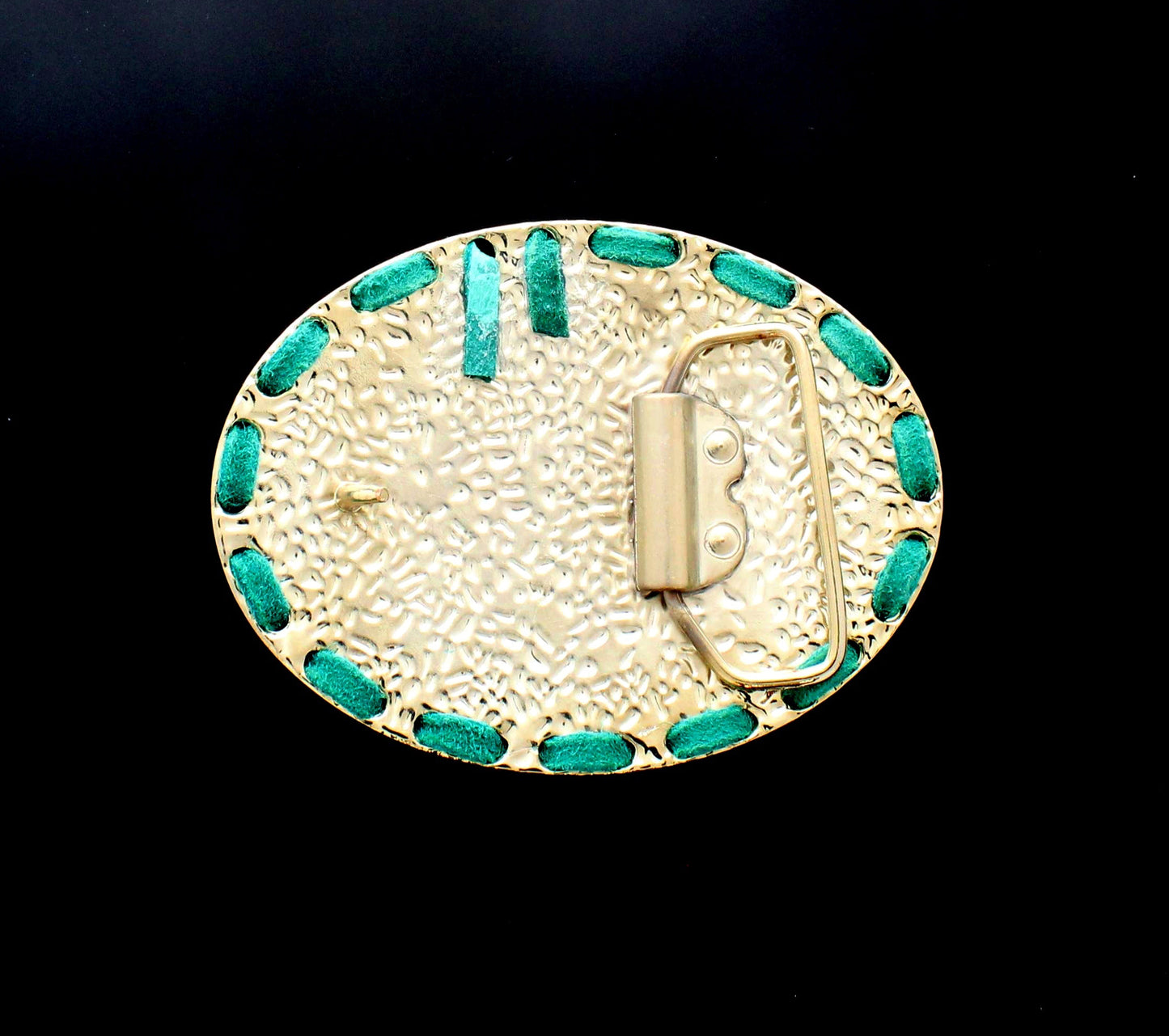 76mm x 100mm Turquoise Wings Belt Buckle, made in USA, each