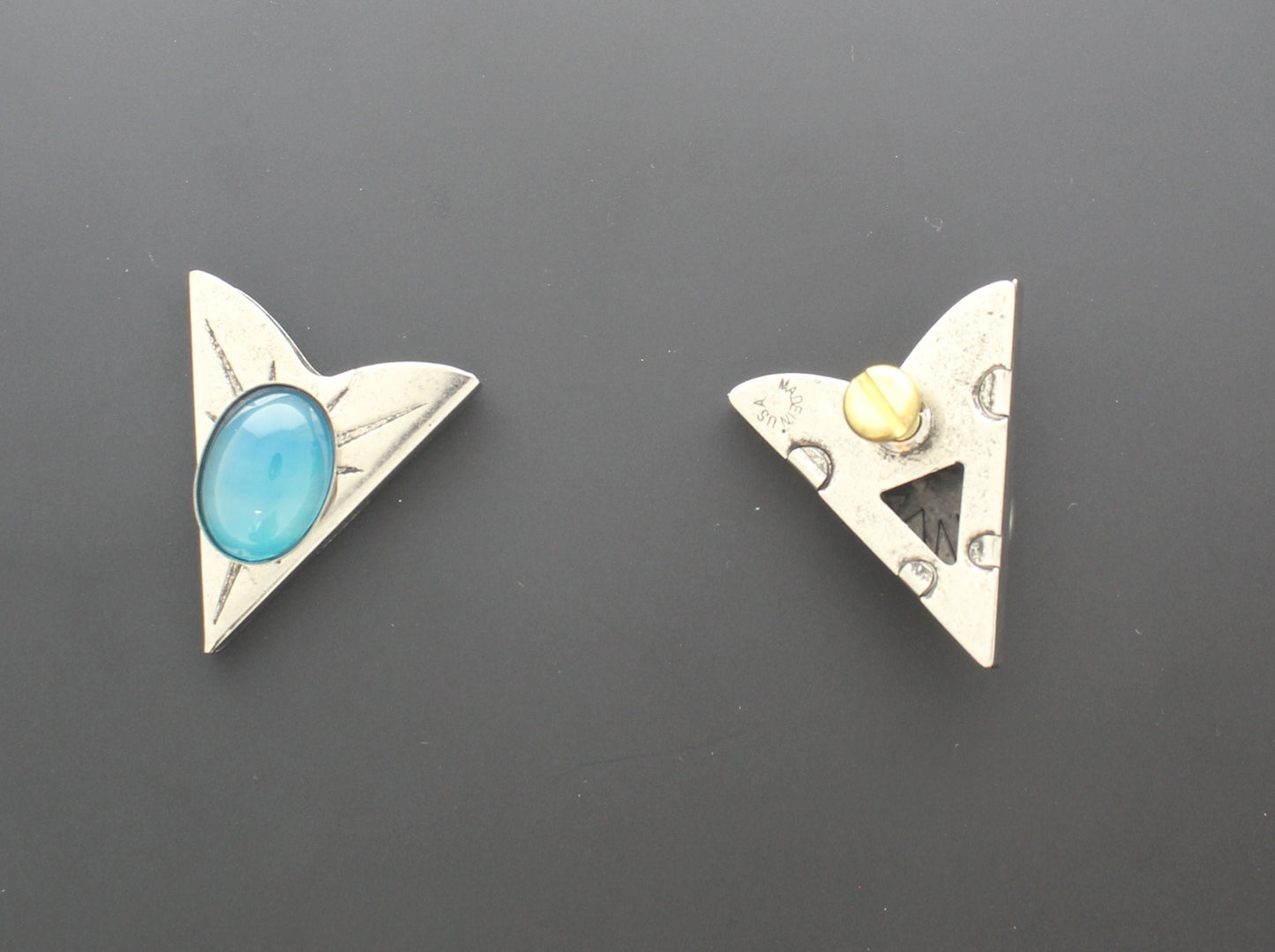 35mm x 32mm Turquoise Summit Collar Tips, made in USA, 1 Pair