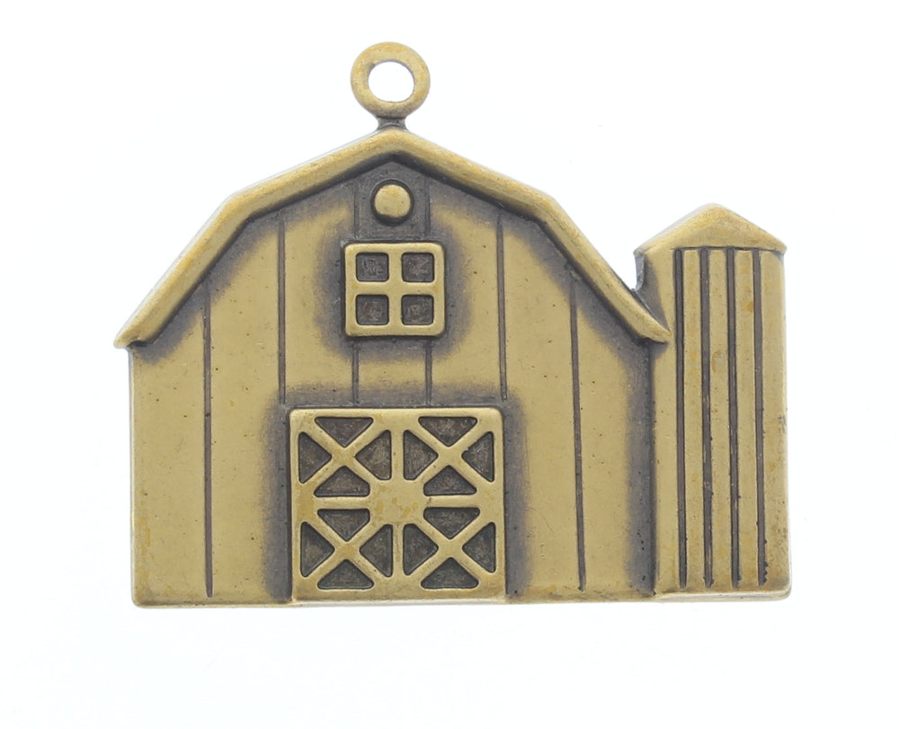 Barn Charm, Antique Gold, Antique Silver, pk/6