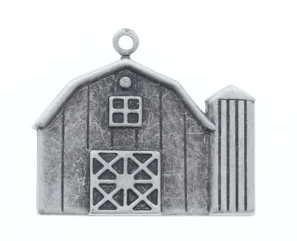 Barn Charm, Antique Gold, Antique Silver, pk/6