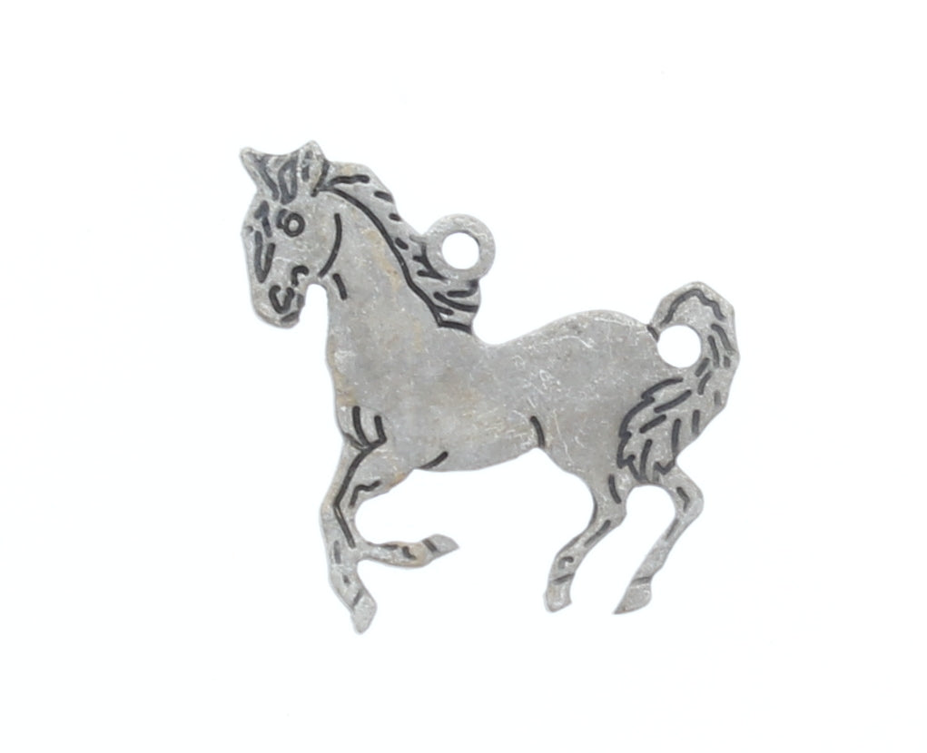 18mm Antique Gold, Antique Silver Horse Charm, Pack of 6