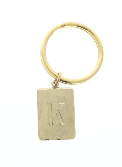 23mm x 17mm Keychain Initial Gold plated, sold by Initial, 1 each