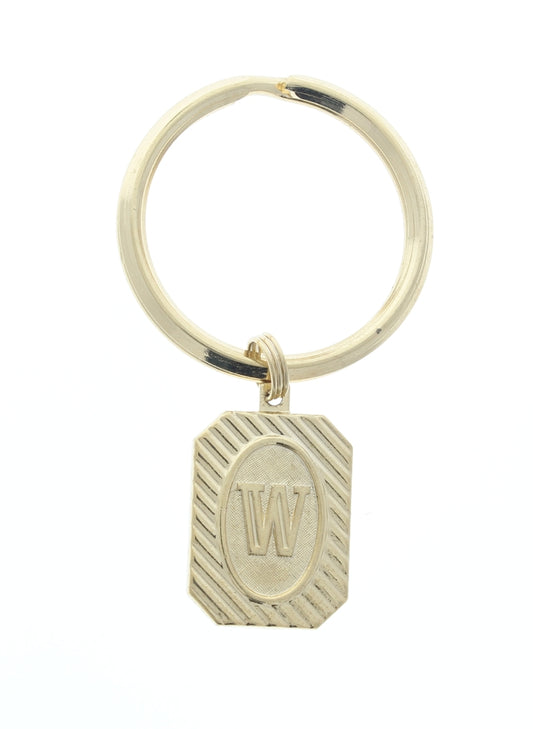 24mm x 17mm Keychain Initial, Gold plated, sold by Initial, each