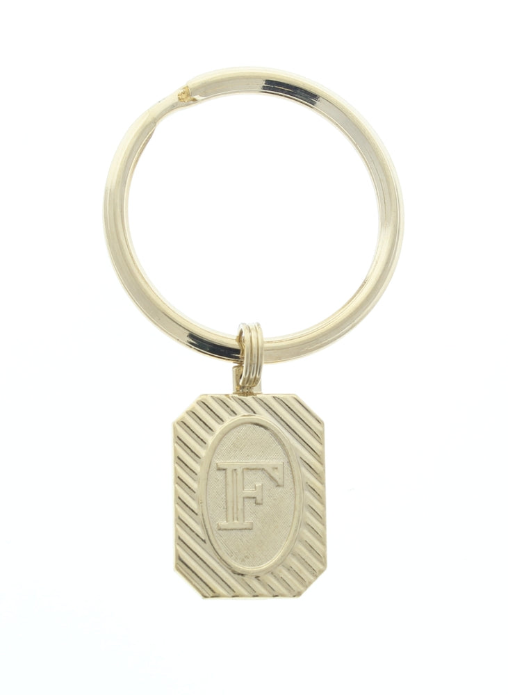 24mm x 17mm Keychain Initial, Gold plated, sold by Initial, each