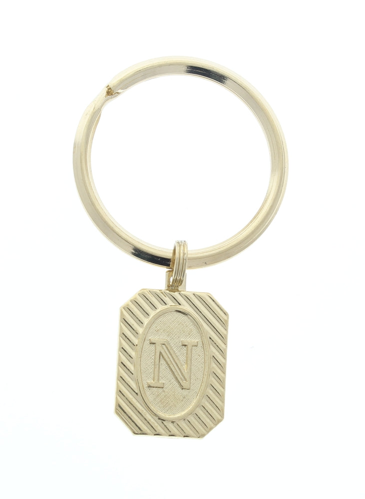 24mm x 17mm Keychain Initial, Gold plated, sold by Initial, each