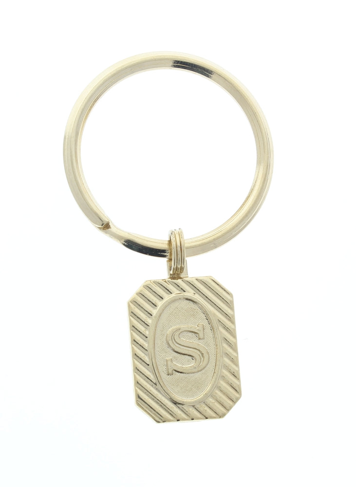 24mm x 17mm Keychain Initial, Gold plated, sold by Initial, each