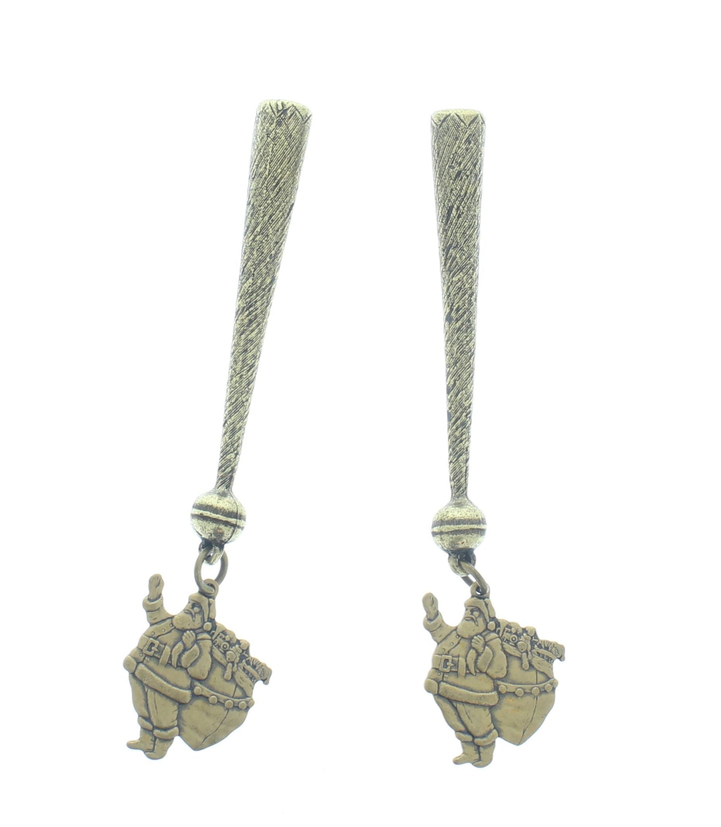 84mm Santa Claus Bolo Tie Tips, Brass, made in USA, 1 pair