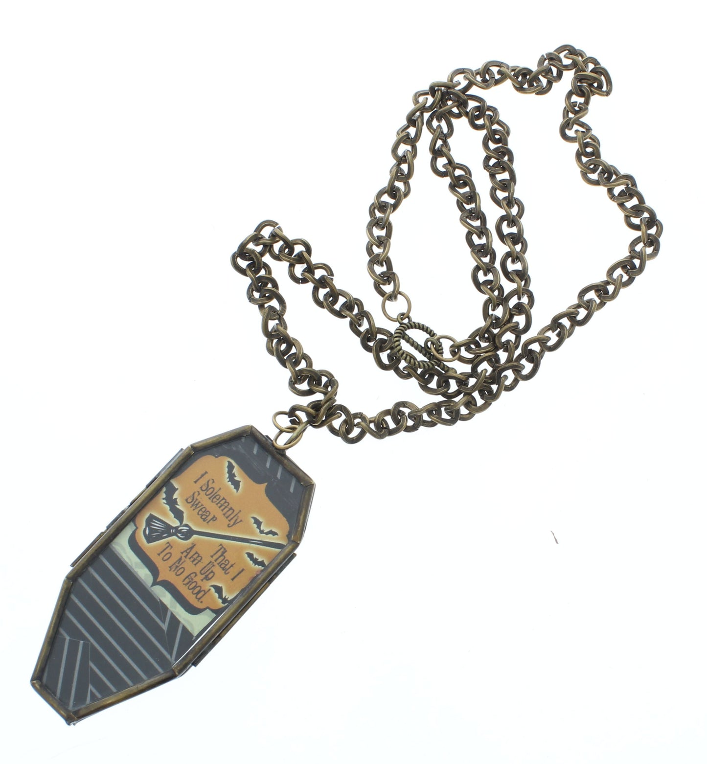Wicked Remedy – “Cyanide Poison” Coffin Pendant Necklace with Bronze Chain