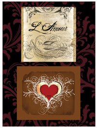H3 Art Papers, 3x4in sheets, Love French Amour, 24 sheets