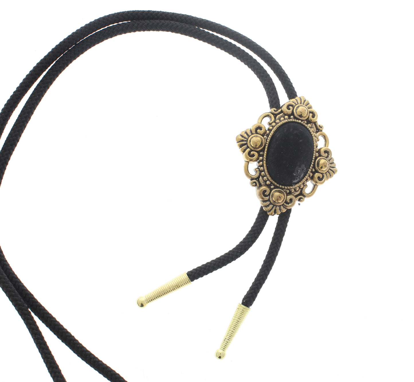 59mm x 50mm Vintage Bolo Tie, Silver or Gold setting, made in USA, each