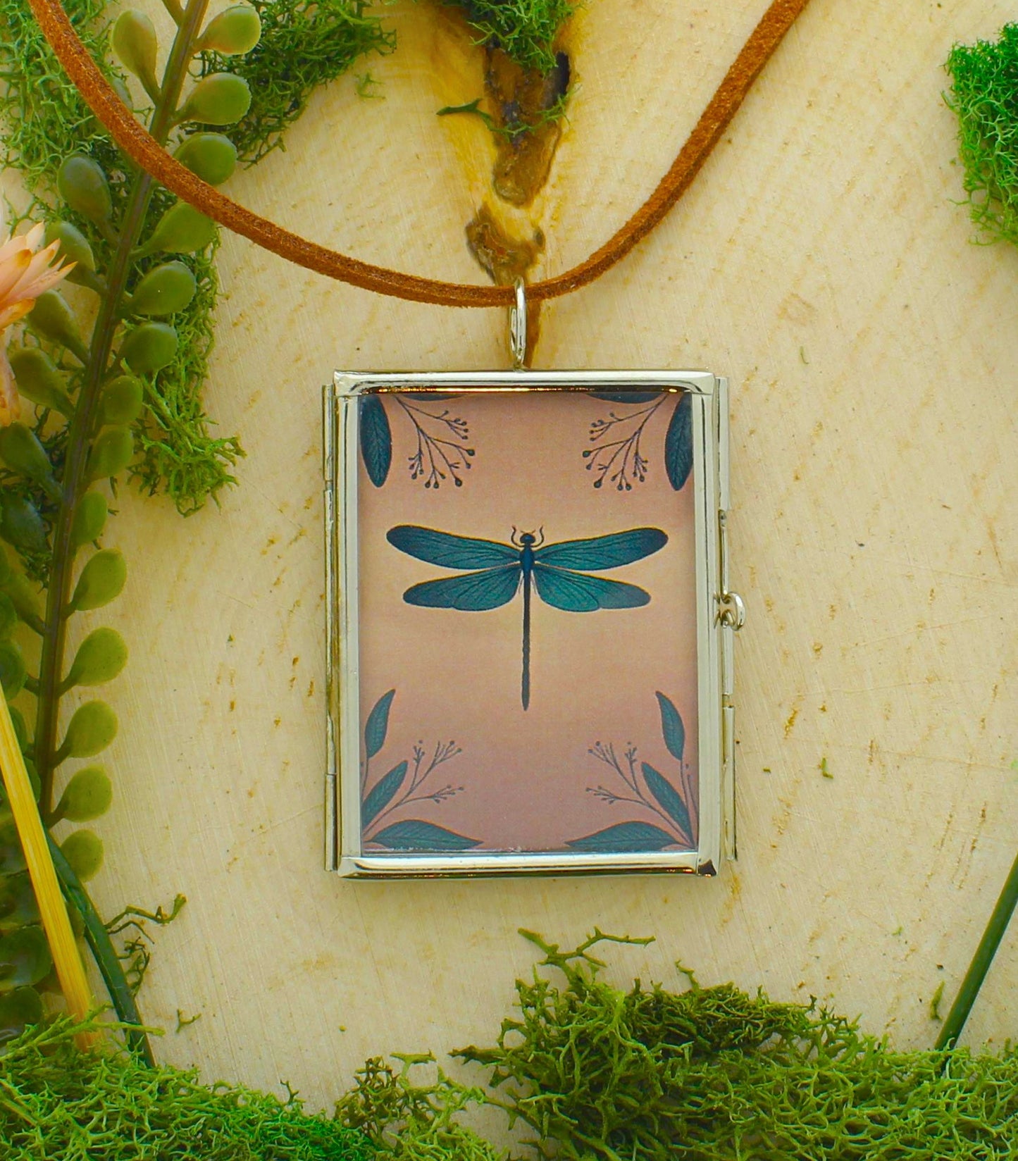 51mm x 41mm Dragonfly Daydream Locket, made in USA, each