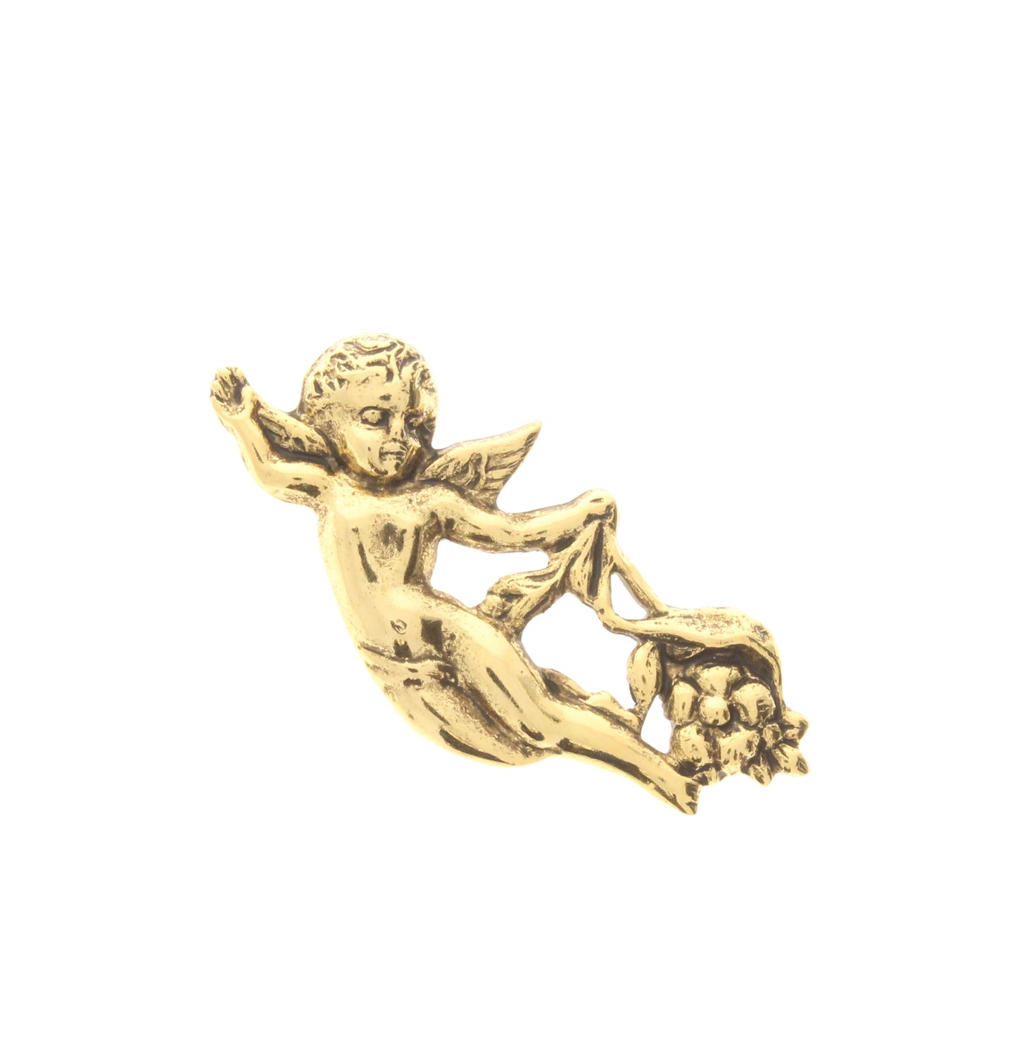 Rustic Cherub w/Flowers, pk/6