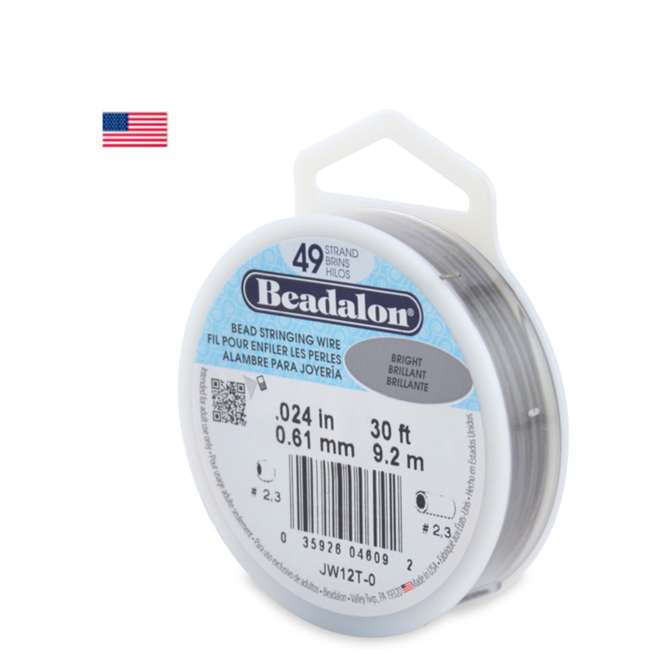 Beadalon 49 Strand Bead Stringing Wire .018 Inch 30ft, ea