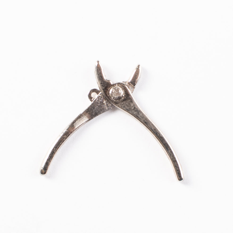 30mm Pliers/Tool Charm, Antique Gold, Classic Silver, pk/6