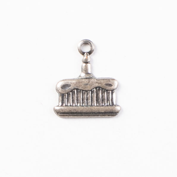 10x8mm Birthday Cake Charm, Antique Gold, Classic Silver, pk/6