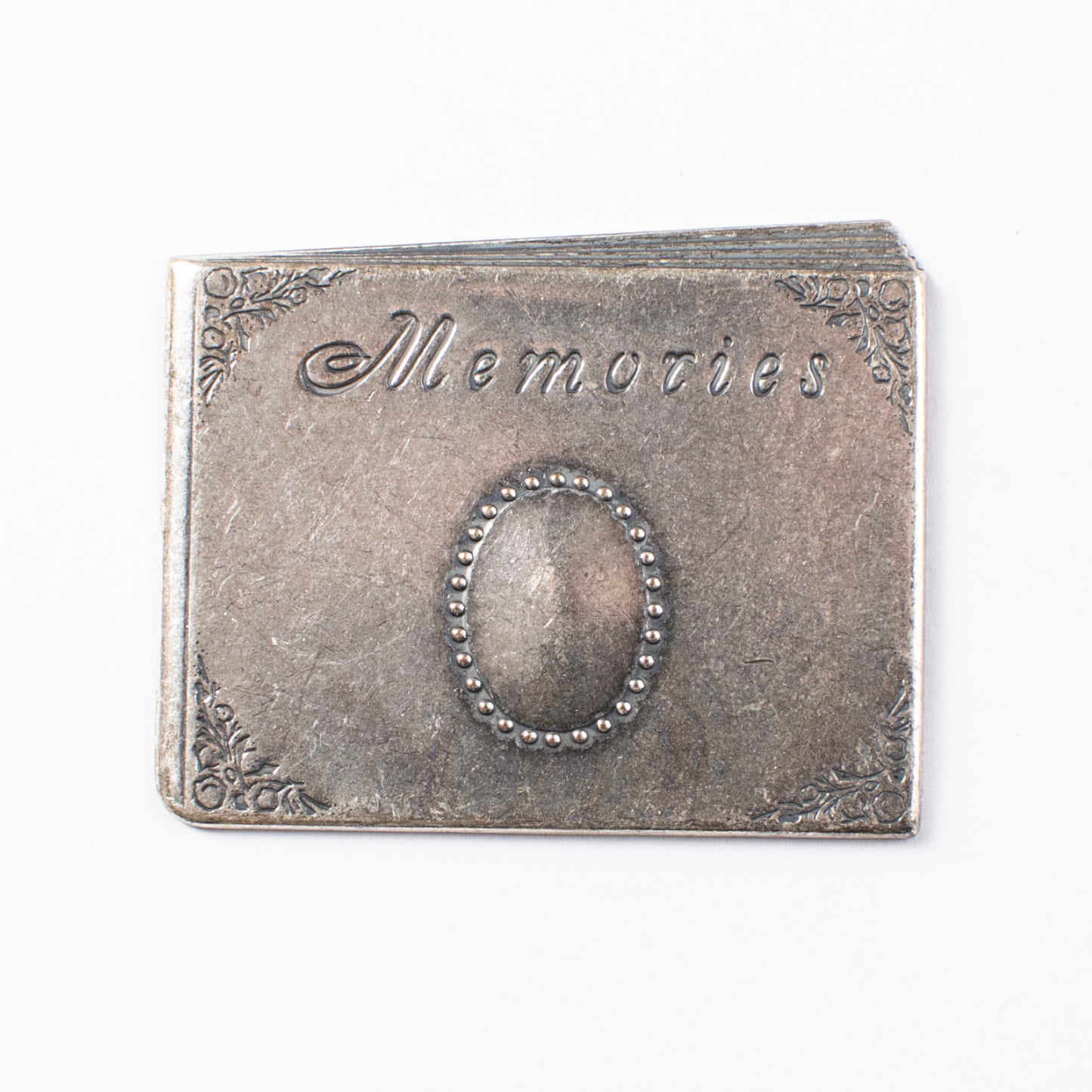 48mm x 38mm Antique Gold, Classic Silver Finish Memories Album, pk/6