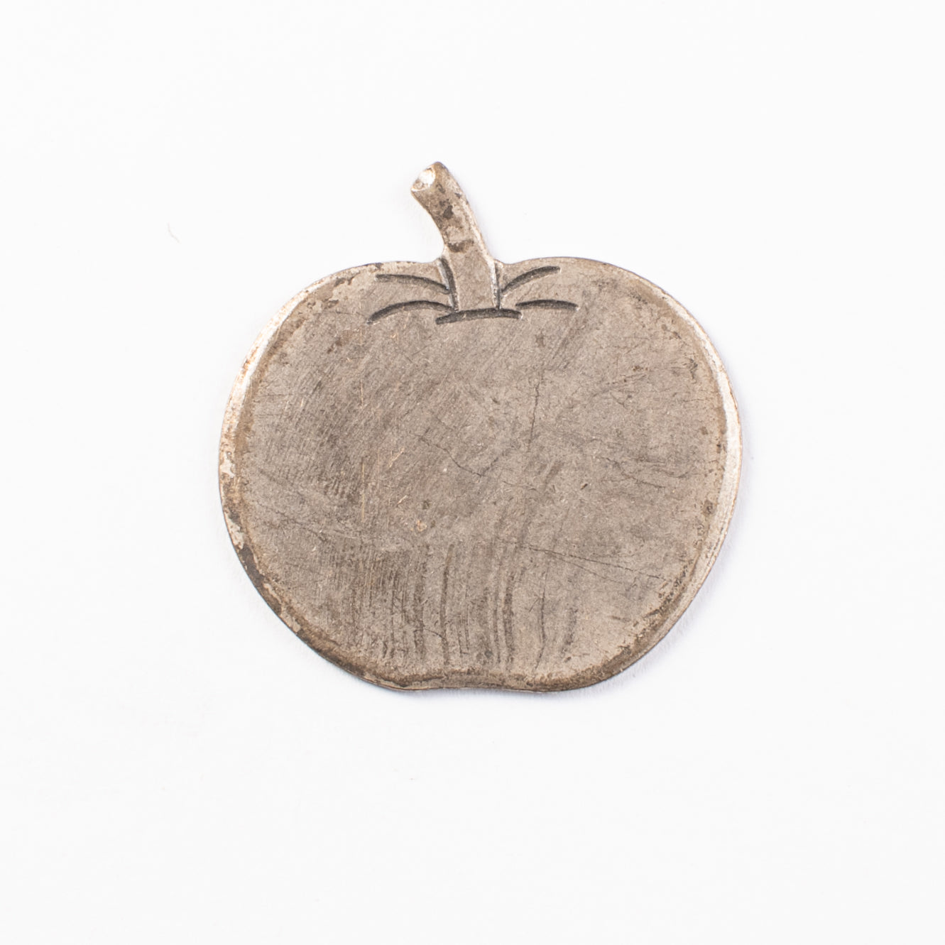 33x35mm Apple/Tomato Charm, Antique Silver, Brass Stamping, pk/6