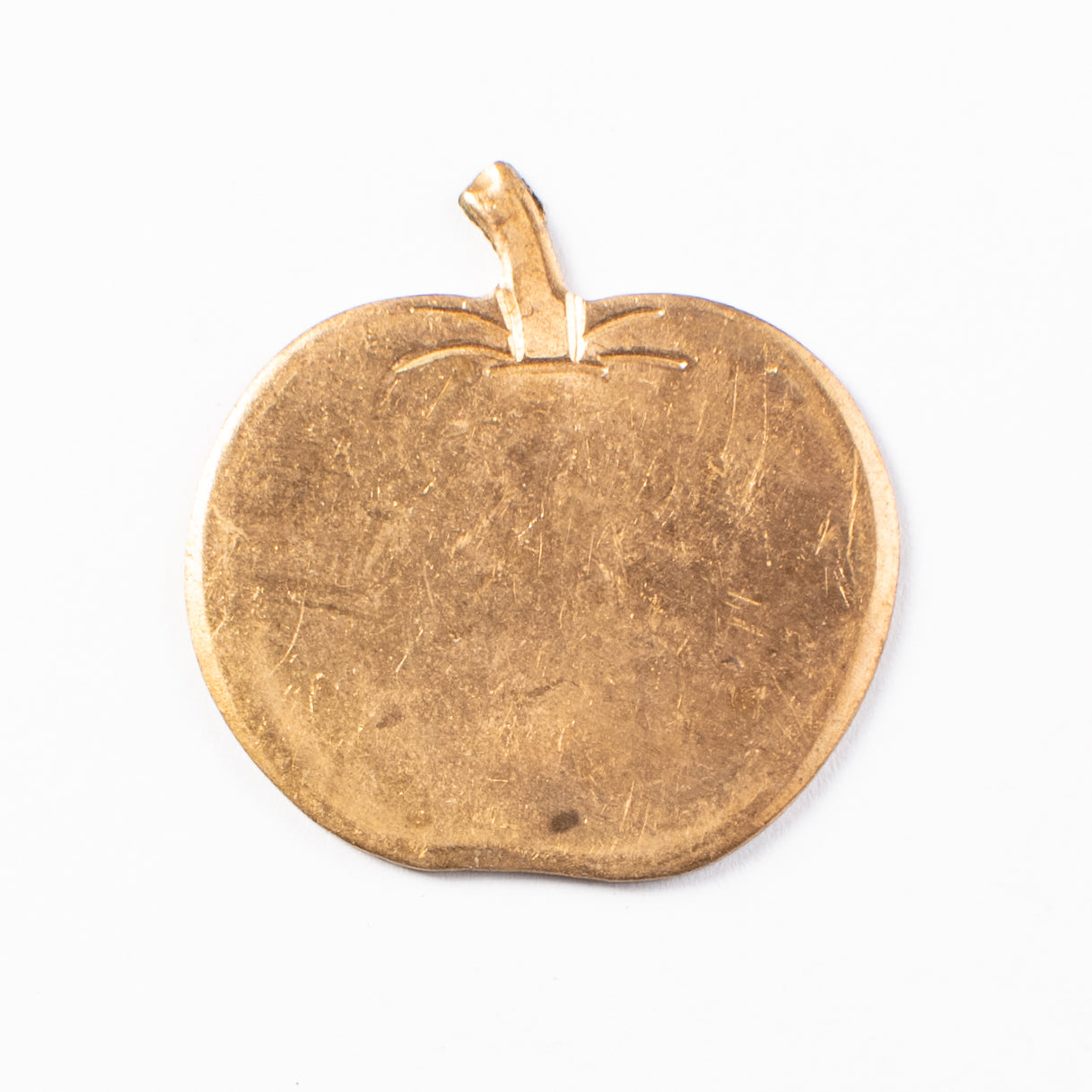 33x35mm Apple/Tomato Charm, Antique Silver, Brass Stamping, pk/6