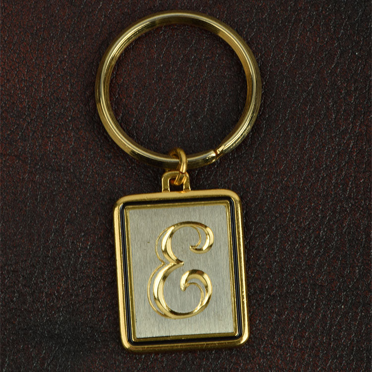 32mm x 26mm Keychain Initial Gold plated, sold by Initial, 1 each
