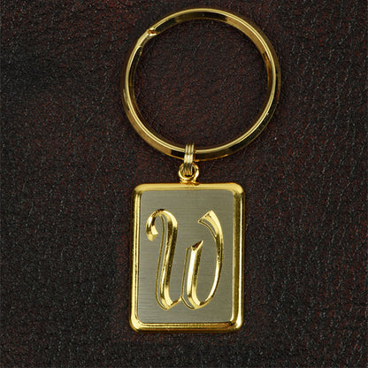 32mm x 26mm Keychain Initial Gold plated, sold by Initial, 1 each