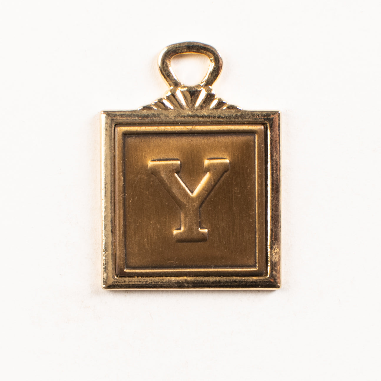 23mm Vintage Monogram Initial Alphabet Antique Gold, pk/1 each