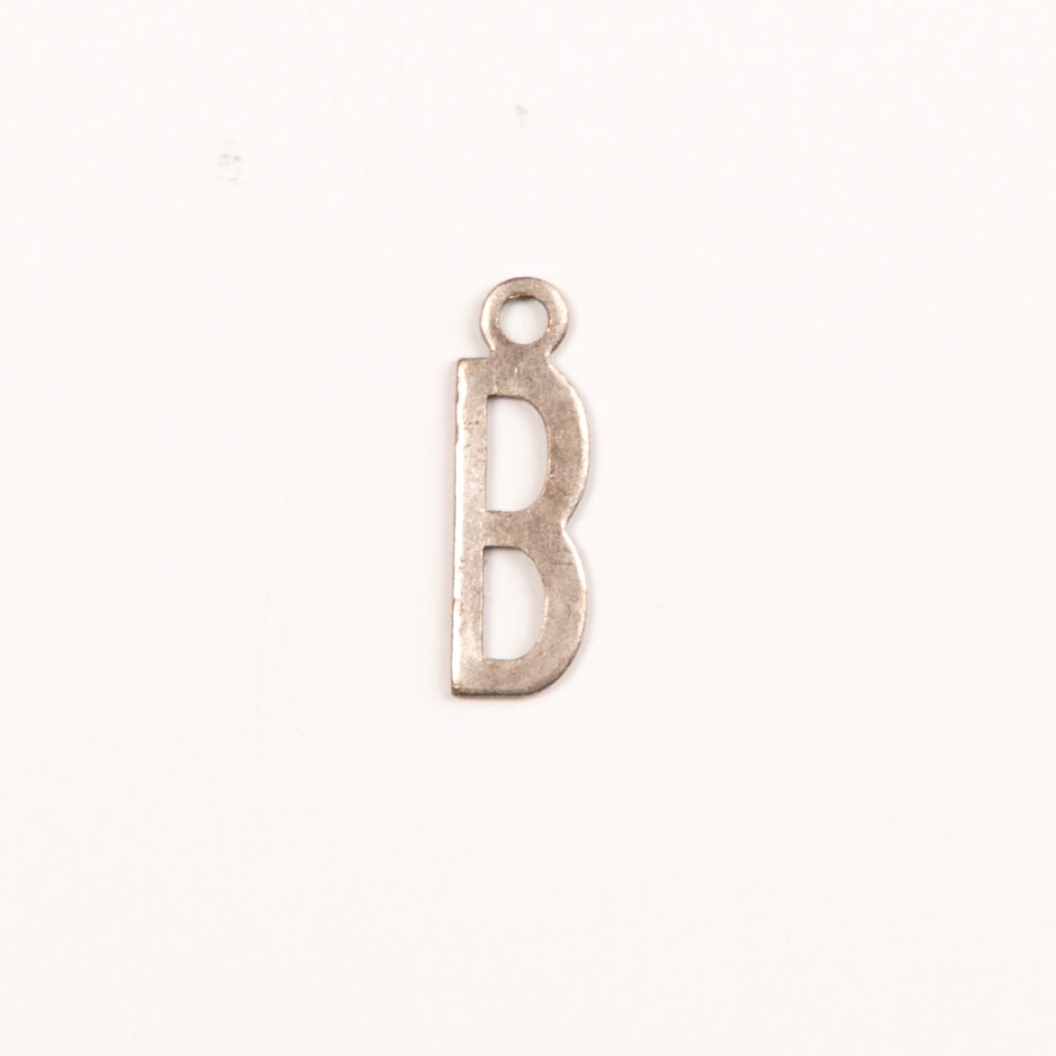 15x6mm "B" Letter Charm, Antique Gold, Classic Silver, Antique Silver Metal Stamping, pk/6