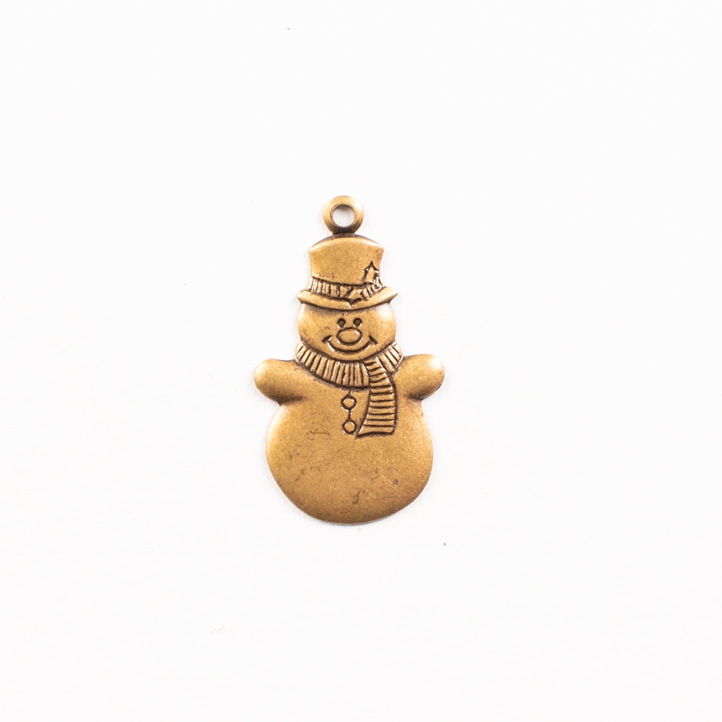 25mm Antique Gold Finish SNOWMAN CHARM, EA