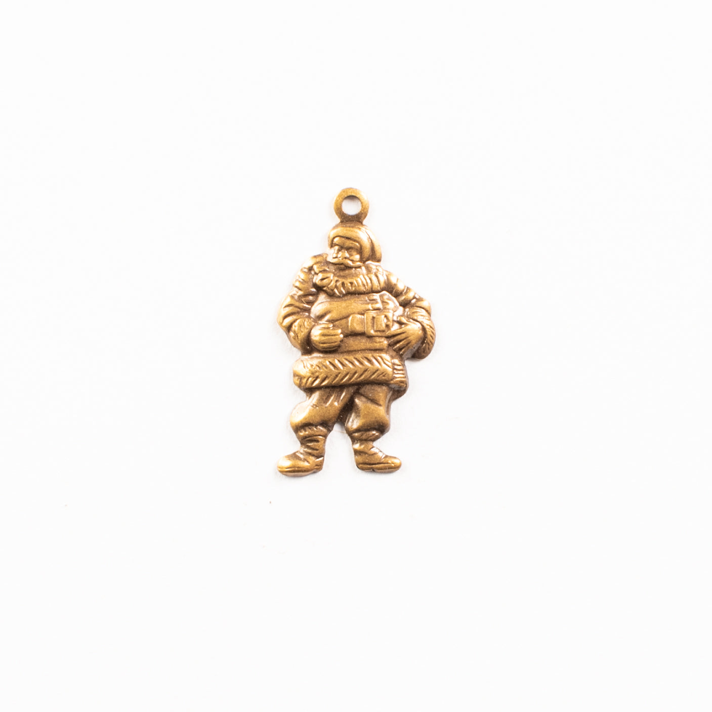 22x12mm Antique Gold Christmas Santa Claus Charm, pk/6