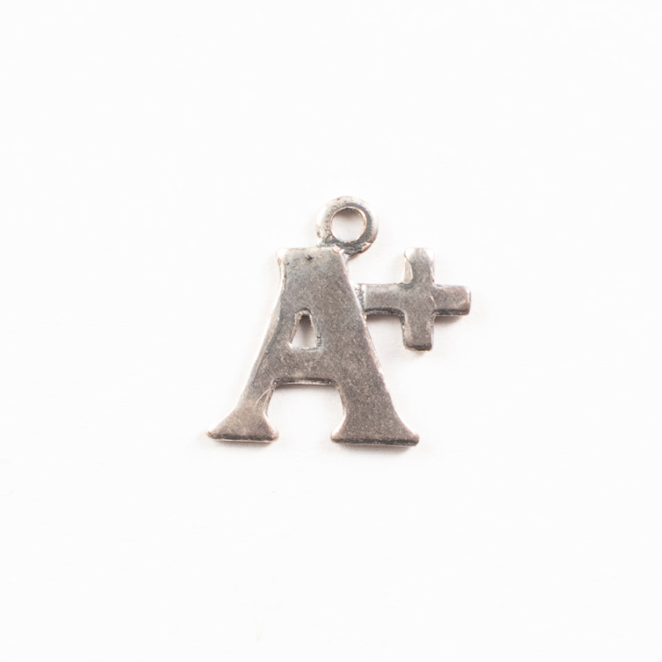 13.5x13.5mm Classic Silver, Antique Gold Finish A+ CHARM, EA