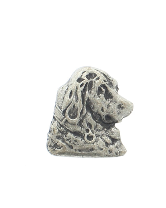 22mm Antique Silver Dog Head Metal Stamping Charm, Pack of 6