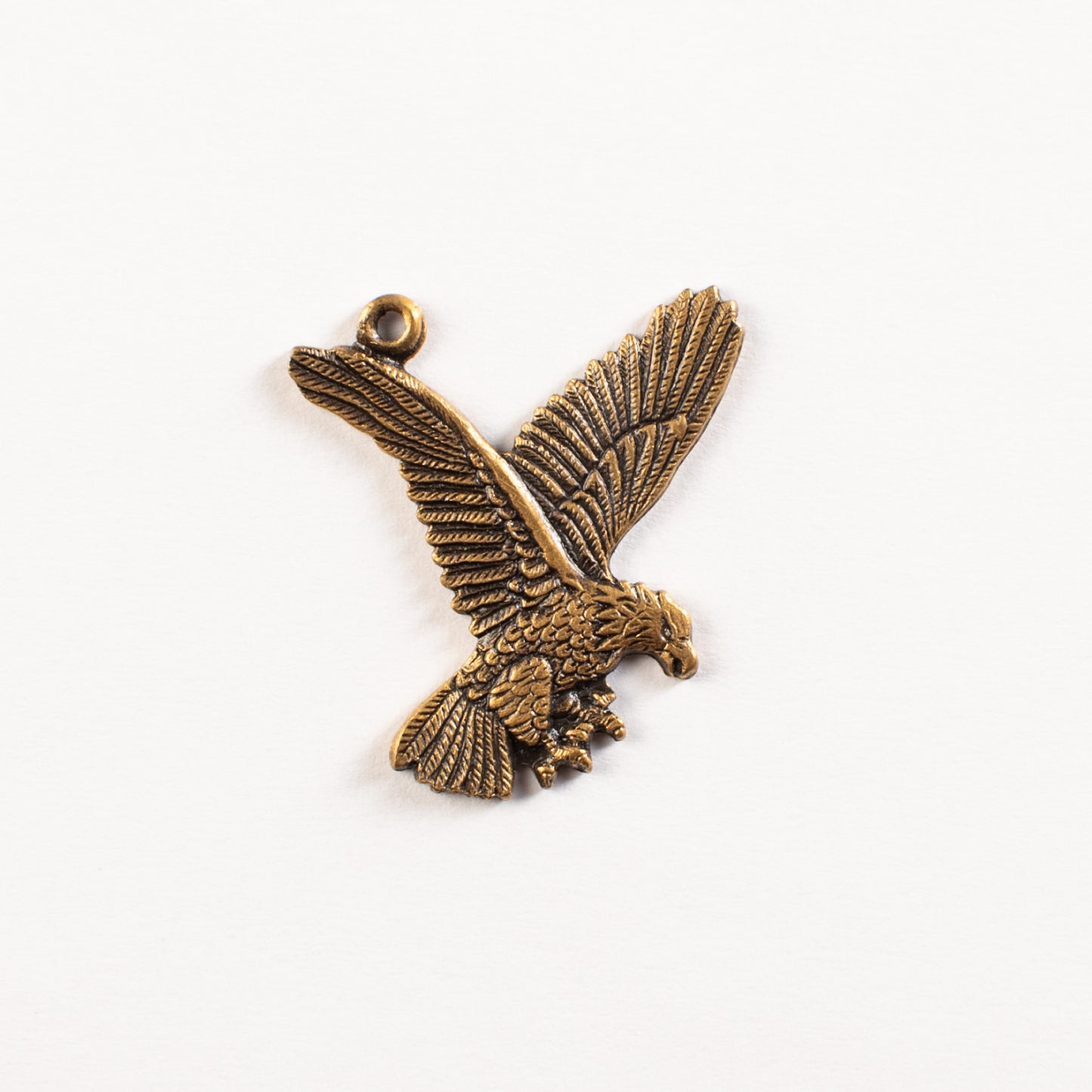 24x28mm Vintage Eagle Charm, Antique Gold, pack of 6