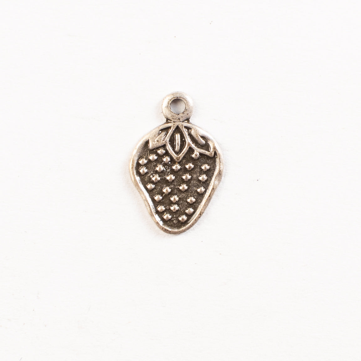 13x8.5mm Strawberry Charm, Antique Gold, Antique Silver, pk/6