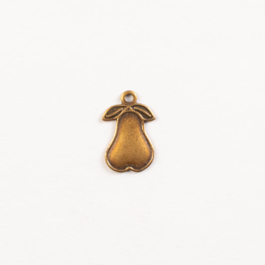 14mm Antique Silver, Antique Gold Finish PEAR charm, pack of 6
