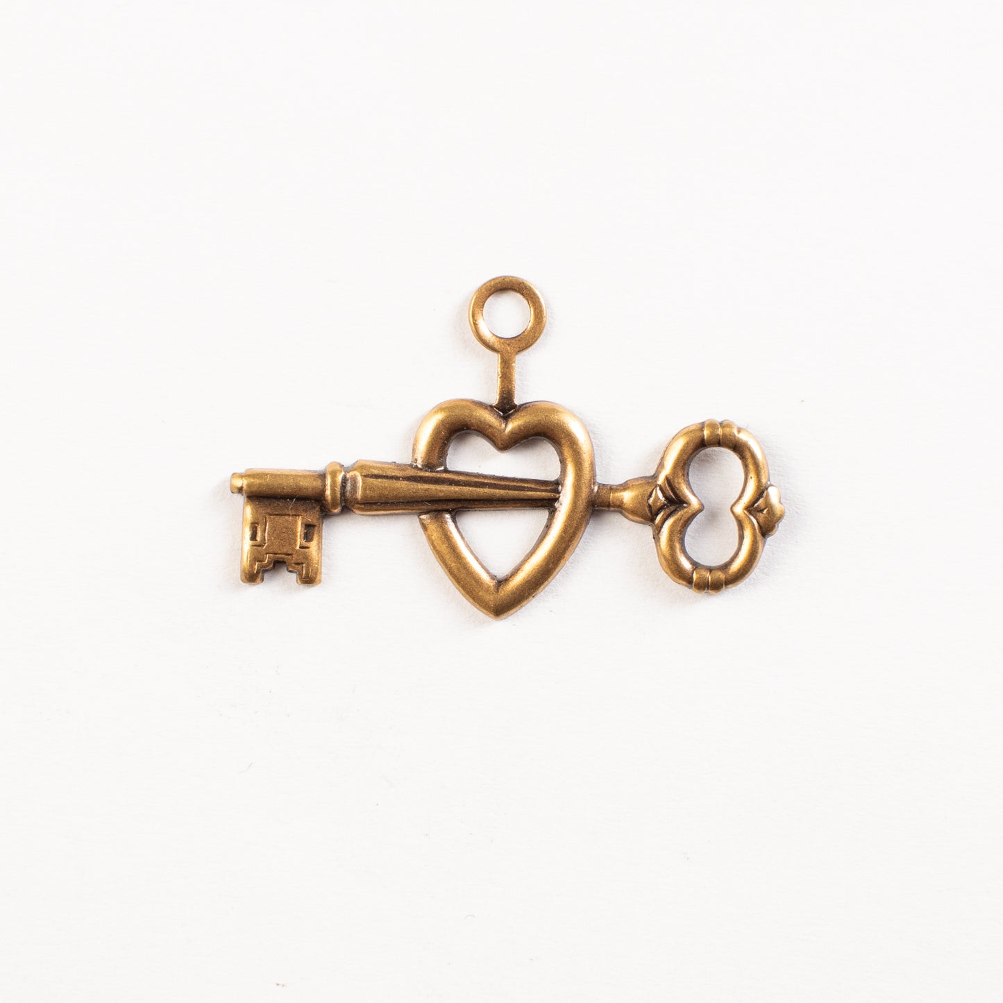 34mm Key to your Heart Charm, Antique Gold, Antique Silver, pack of 6