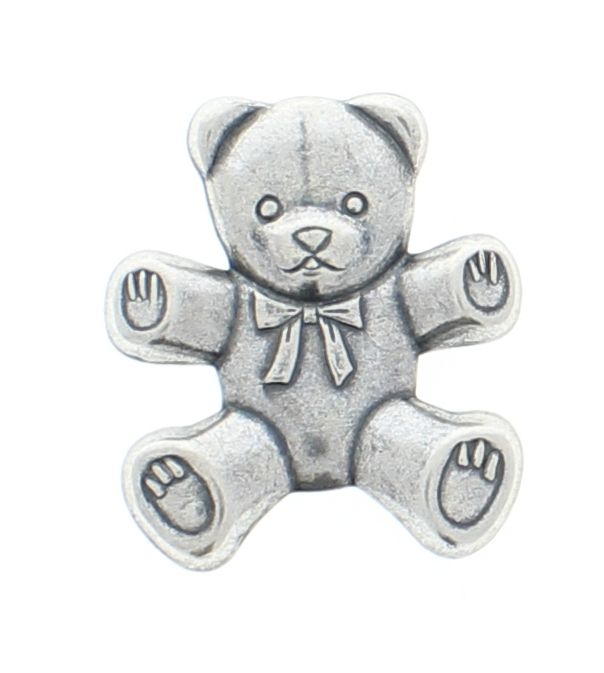 35x31mm Large Teddy Bear charms, Antique Gold, Classic Silver, pk/6