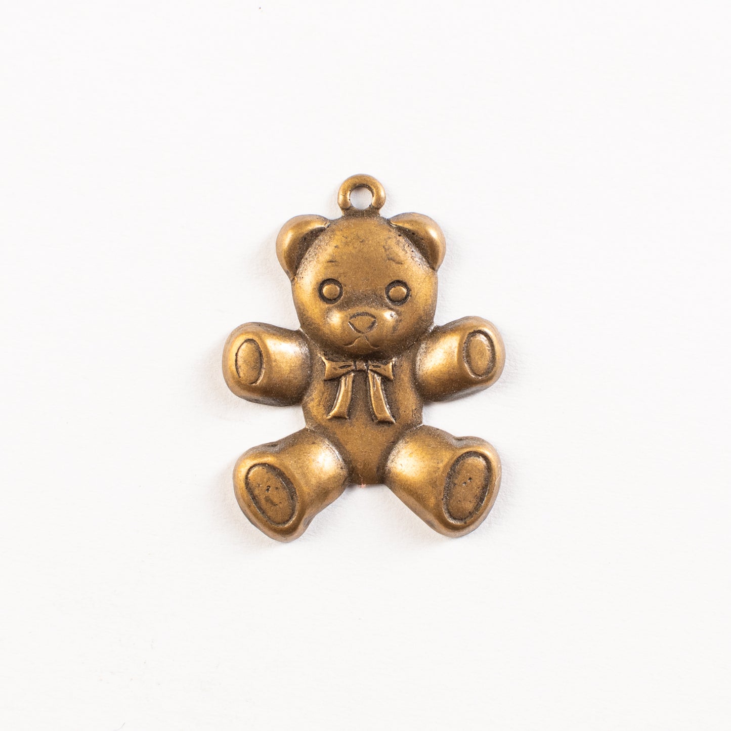 20x23mm Teddy Bear Charm, Antique Gold, Classic Silver, pk/6