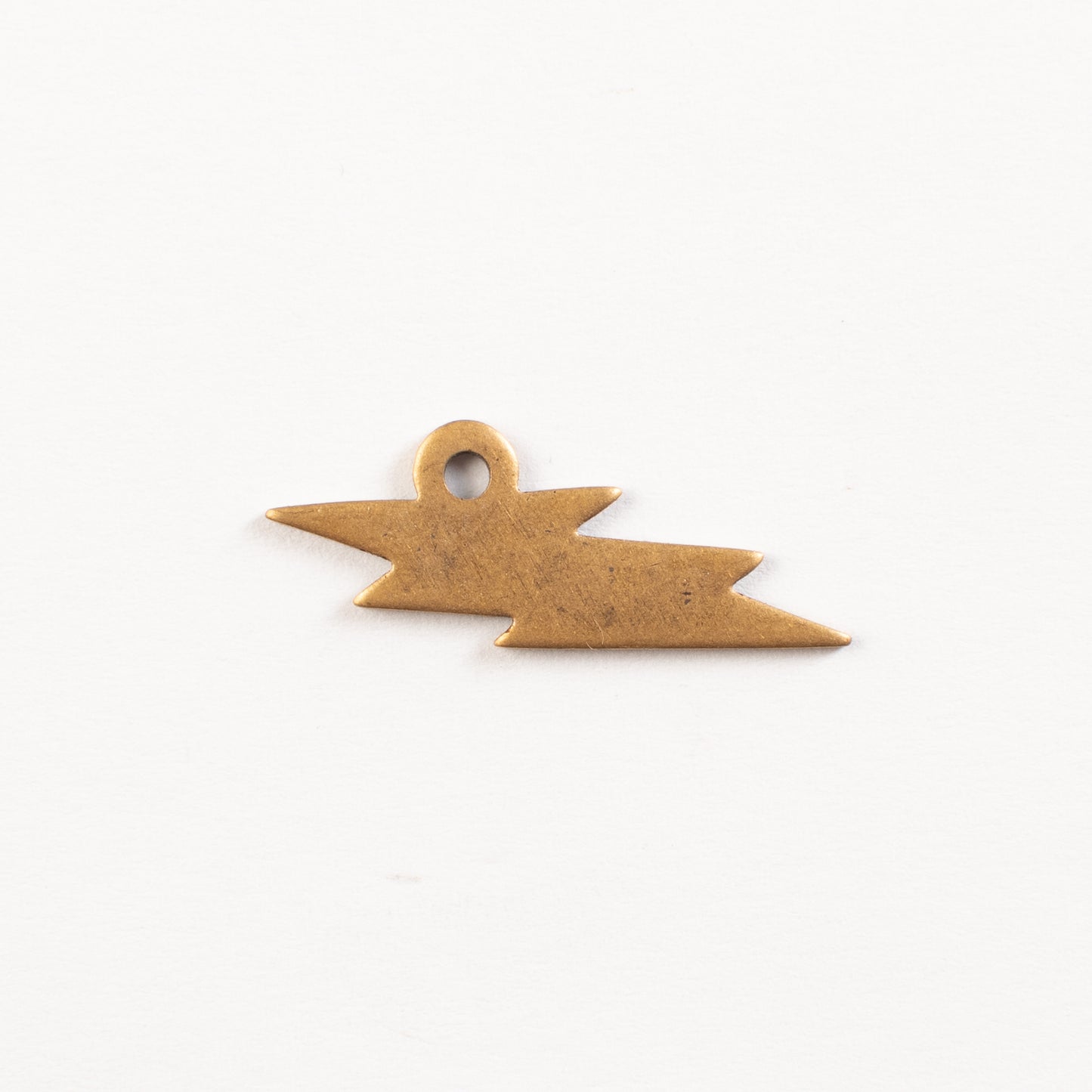 27mm Antique Gold, Lightning Bolt Charm, EA
