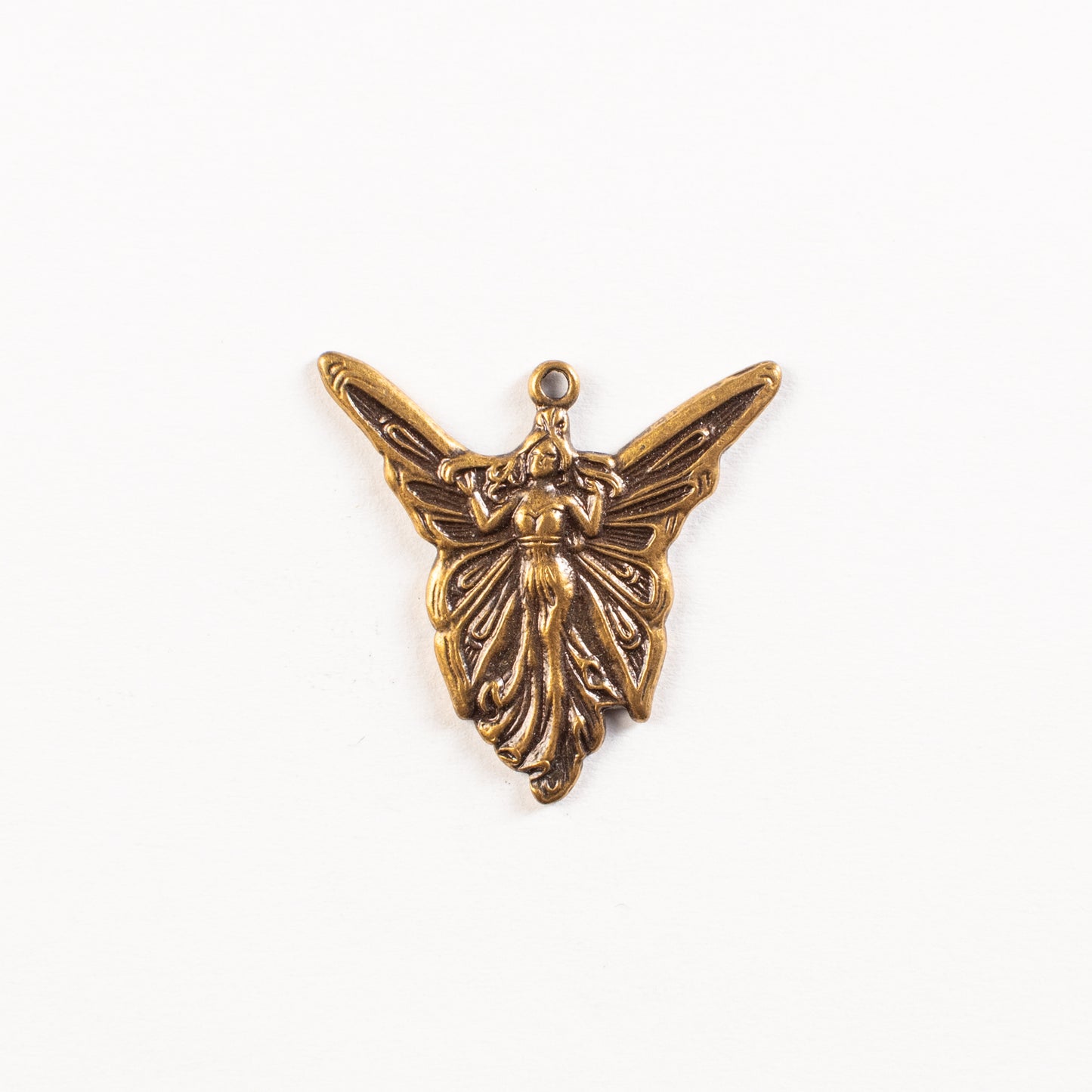 23x24mm Fairy Charm, Antique Gold, pk/6